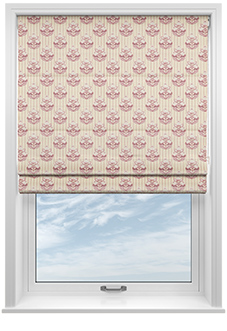 Midford, Mantels Stripe Rosies Pink - Roman Blind